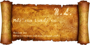 Mózsa Lukács névjegykártya